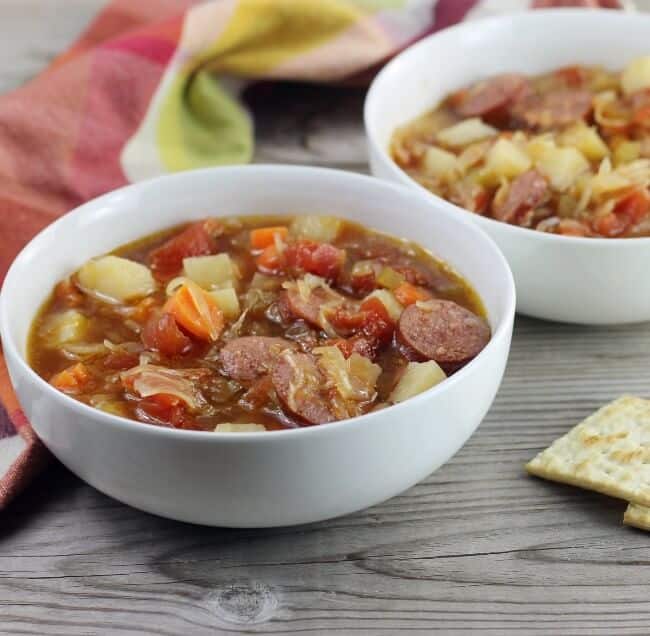 Polish Sausage and Sauerkraut Soup - Words of Deliciousness