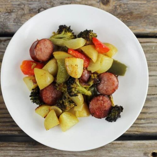 Roasted Vegetables and Sausage - Words of Deliciousness